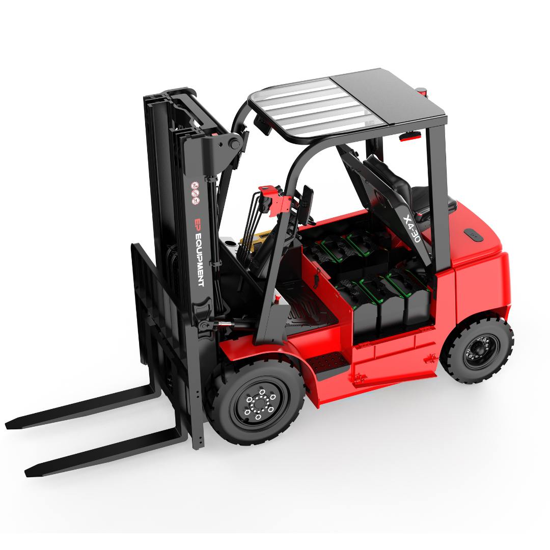 Chariot élévateur au lithium 4 roues tout-terrain 3000 kg avec batteries amovibles EFL302X4 - Image 3