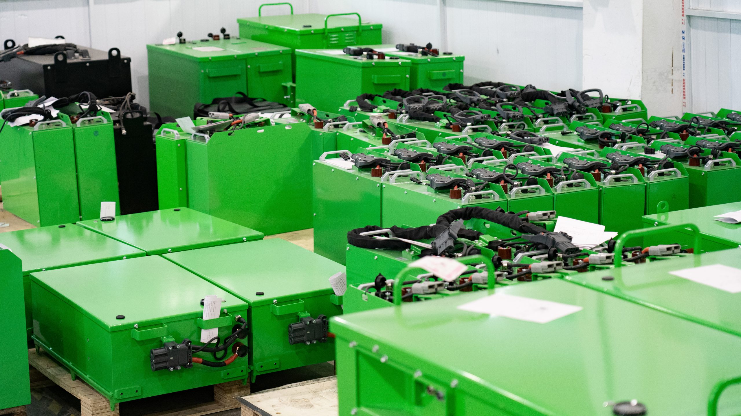 Batteries au lithium dans l'usine de ep equipment